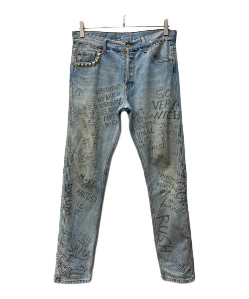 GUCCI（グッチ）GUCCI (グッチ) Printed Chlorine Punk Jeans スカイブルー サイズ:30の古着・服飾アイテム
