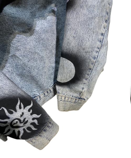 stussy（ステューシー）stussy (ステューシー) DRIES VAN NOTEN (ドリスヴァンノッテン) Hand Stencilled Denim Jacket スカイブルー サイズ:MEDIUMの古着・服飾アイテム