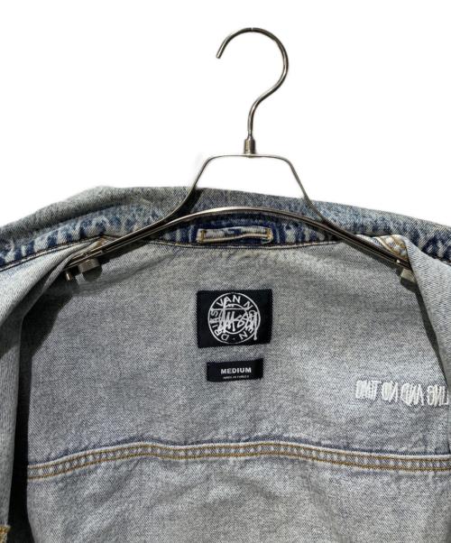 stussy（ステューシー）stussy (ステューシー) DRIES VAN NOTEN (ドリスヴァンノッテン) Hand Stencilled Denim Jacket スカイブルー サイズ:MEDIUMの古着・服飾アイテム
