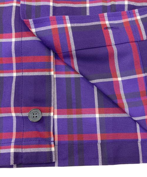 adidas（アディダス）adidas (アディダス) FLANNEL LS MULTCO パープル サイズ:M 未使用品の古着・服飾アイテム