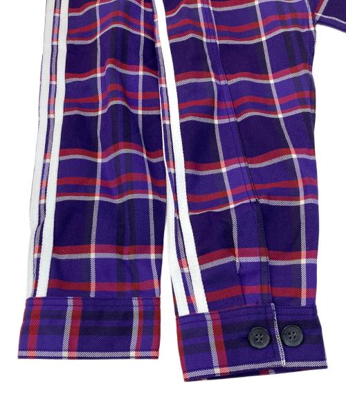 adidas（アディダス）adidas (アディダス) FLANNEL LS MULTCO パープル サイズ:M 未使用品の古着・服飾アイテム