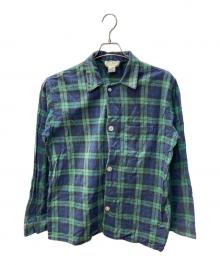 L.L.Bean（エルエルビーン）の古着「開襟パジャマネルシャツ」｜グリーン