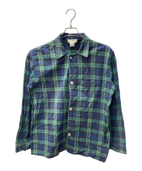 L.L.Bean（エルエルビーン）L.L.Bean (エルエルビーン) 開襟パジャマネルシャツ グリーン サイズ:Lの古着・服飾アイテム