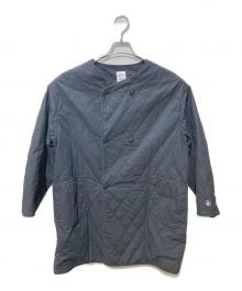 ORCIVAL（オーシバル）の古着「タイプライター ダイヤキルト ダブルボタン カラーレスコート」｜ネイビー