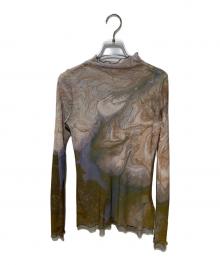 Ameri（アメリ）の古着「MEDI ERIN SHEER TOP」｜オリーブ×ブラウン