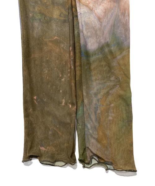 Ameri（アメリ）Ameri (アメリ) MEDI ERIN SHEER TOP オリーブ×ブラウン サイズ:FREEの古着・服飾アイテム