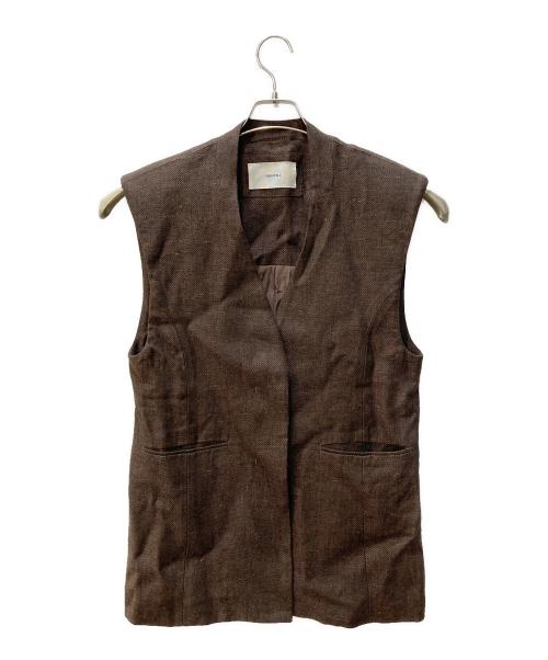 TODAYFUL（トゥデイフル）TODAYFUL (トゥデイフル) リネンオーバーベスト ブラウン サイズ:38の古着・服飾アイテム