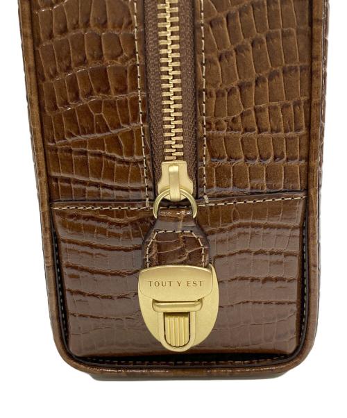 TOUT Y EST（トゥティエ）TOUT Y EST (トゥティエ) ハンドバッグ クロコブラウン サイズ:FREEの古着・服飾アイテム