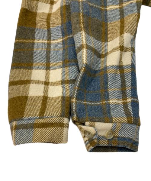 WOOLRICH（ウールリッチ）WOOLRICH (ウールリッチ) ウールジャケット ブラウン×ブルー サイズ:Mの古着・服飾アイテム