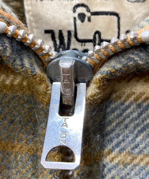 WOOLRICH（ウールリッチ）WOOLRICH (ウールリッチ) ウールジャケット ブラウン×ブルー サイズ:Mの古着・服飾アイテム