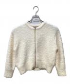UNFILOアンフィーロ）の古着「プードルニットZIPカーディガン」｜アイボリー