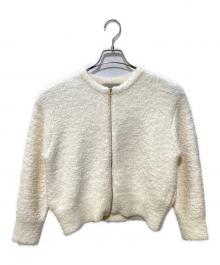 UNFILO（アンフィーロ）の古着「プードルニットZIPカーディガン」｜アイボリー