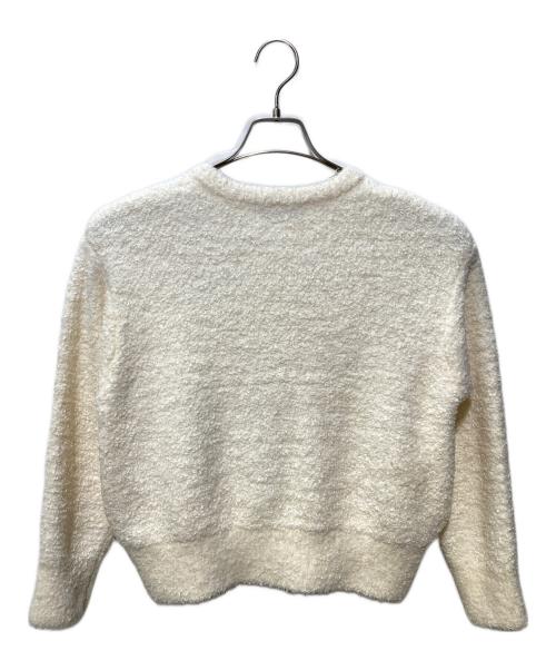 UNFILO（アンフィーロ）UNFILO (アンフィーロ) プードルニットZIPカーディガン アイボリー サイズ:Ｓの古着・服飾アイテム