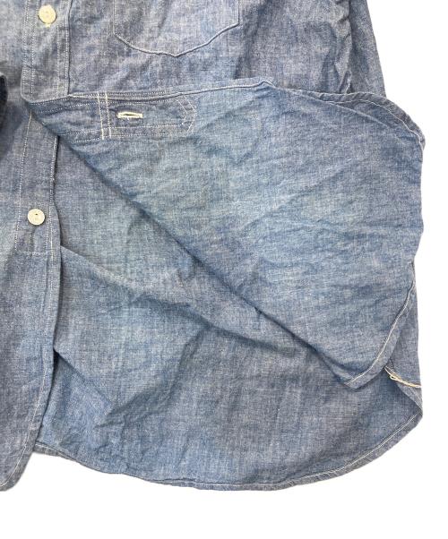 F.O.B FACTORY（エフオービー ファクトリー）F.O.B FACTORY (エフオービー ファクトリー) セルヴィッチ シャンブレー バンドカラー シャツ インディゴ サイズ:Ⅿの古着・服飾アイテム