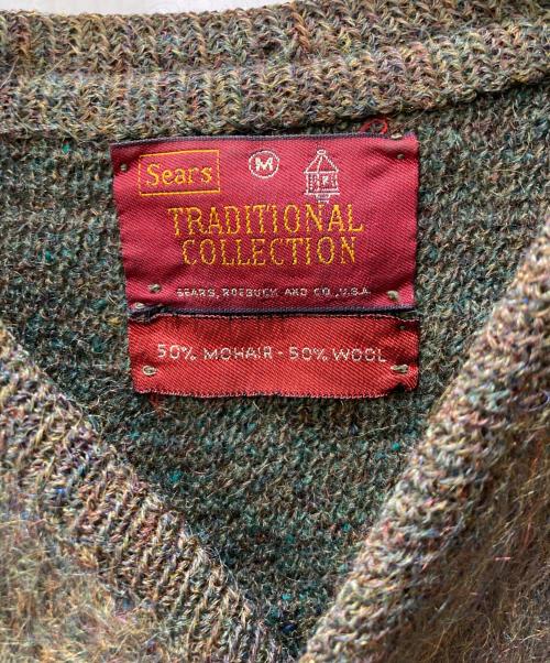 Sears（シアーズ）Sears (シアーズ) モヘア混ウールカーディガン オリーブ サイズ:Mの古着・服飾アイテム