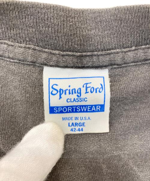 Spring Ford（スプリング フォード）spring ford (スプリング フォード) バンドTシャツ ブラック サイズ:42-44の古着・服飾アイテム