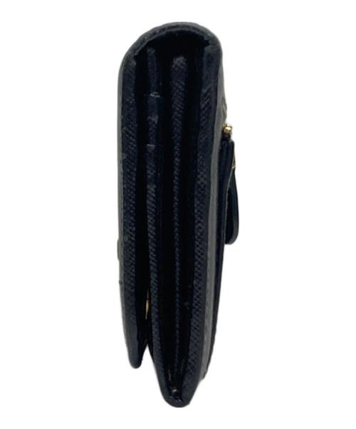 PRADA（プラダ）PRADA (プラダ) リボン付きサフィアーノ長財布 ブラックの古着・服飾アイテム