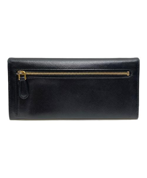 PRADA（プラダ）PRADA (プラダ) リボン付きサフィアーノ長財布 ブラックの古着・服飾アイテム