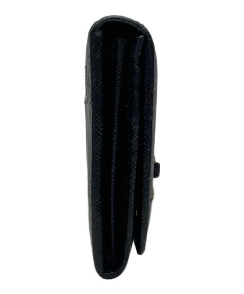 PRADA（プラダ）PRADA (プラダ) リボン付きサフィアーノ長財布 ブラックの古着・服飾アイテム