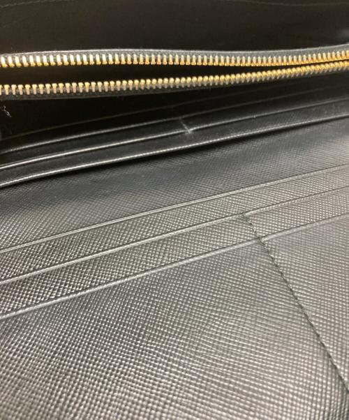 PRADA（プラダ）PRADA (プラダ) リボン付きサフィアーノ長財布 ブラックの古着・服飾アイテム