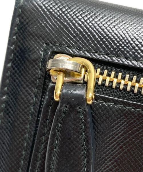 PRADA（プラダ）PRADA (プラダ) リボン付きサフィアーノ長財布 ブラックの古着・服飾アイテム