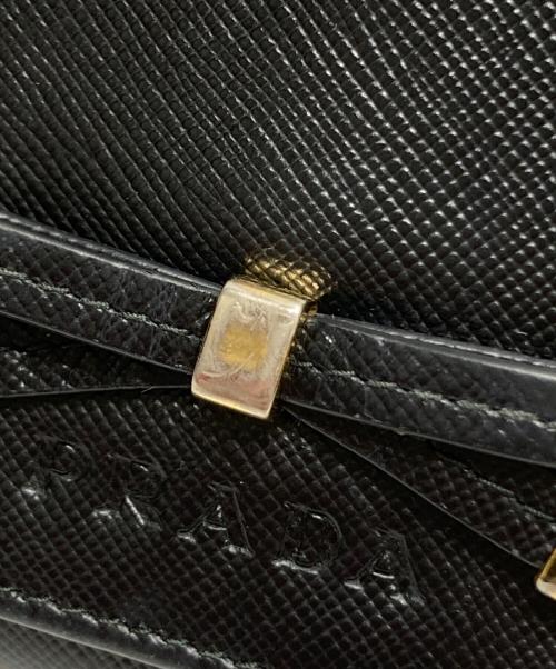 PRADA（プラダ）PRADA (プラダ) リボン付きサフィアーノ長財布 ブラックの古着・服飾アイテム