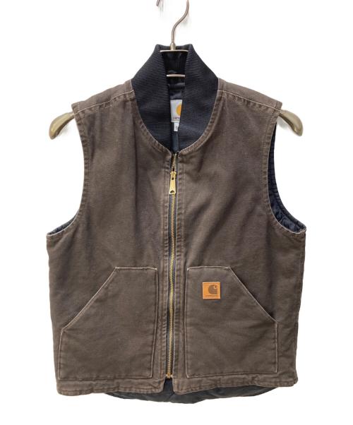 CarHartt（カーハート）CarHartt (カーハート) ダックベスト ブラウン サイズ:Sの古着・服飾アイテム