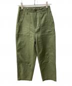 BLACK by moussyブラックバイマウジー）の古着「ベイカーパンツ」｜カーキ