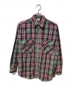 FIVE BROTHERファイブブラザー）の古着「ネルシャツ」｜ボルドー×グリーン