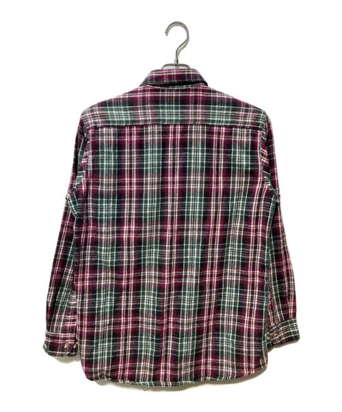 FIVE BROTHER（ファイブブラザー）FIVE BROTHER (ファイブブラザー) ネルシャツ ボルドー×グリーン サイズ:Mの古着・服飾アイテム