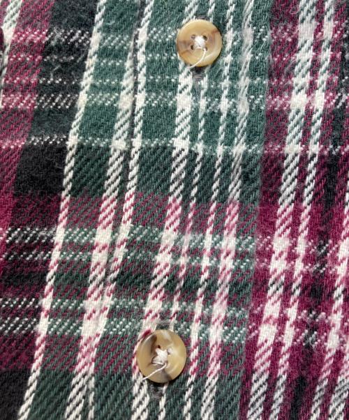 FIVE BROTHER（ファイブブラザー）FIVE BROTHER (ファイブブラザー) ネルシャツ ボルドー×グリーン サイズ:Mの古着・服飾アイテム