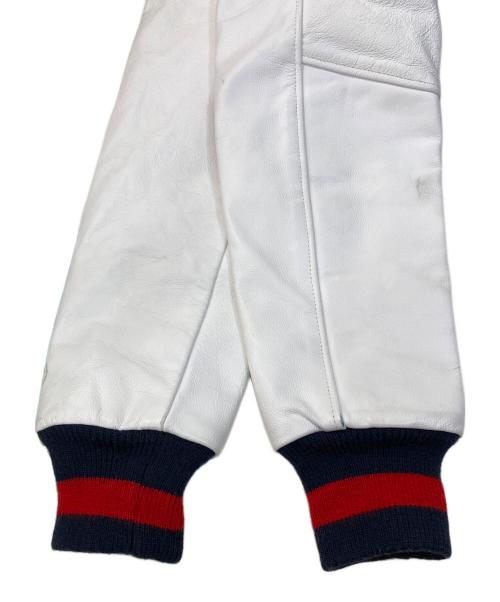 stussy（ステューシー）stussy (ステューシー) スタジャン グレー×ホワイト サイズ:Ⅿの古着・服飾アイテム