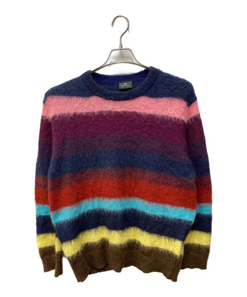 PAUL SMITH（ポールスミス）Paul Smith (ポールスミス) オンブレボーダークルーネックニット マルチカラー サイズ:Lの古着・服飾アイテム