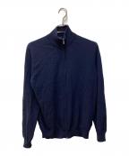 FEDELIフェデーリ）の古着「カシミア混ジップニット」｜ネイビー