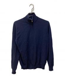 FEDELI（フェデーリ）の古着「カシミア混ジップニット」｜ネイビー