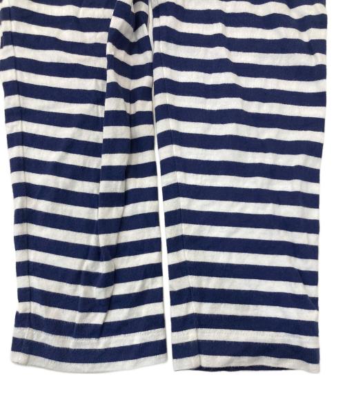 PLAY COMME des GARCONS（プレイコムデギャルソン）PLAY COMME des GARCONS (プレイコムデギャルソン) Border Long Sleeve T-Shirt With Red Emblem ネイビー サイズ:Ⅿの古着・服飾アイテム