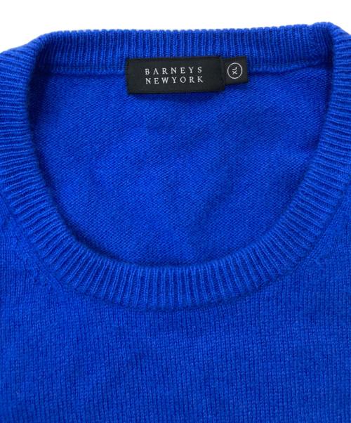 BARNEYS NEWYORK（バーニーズ・ニューヨーク）BARNEYS NEWYORK (バーニーズ・ニューヨーク) カシミヤニットプルオーバー ブルー サイズ:XLの古着・服飾アイテム
