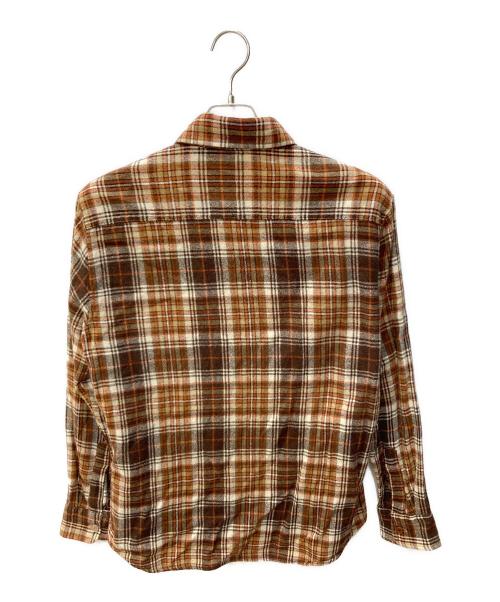 Sears（シアーズ）Sears (シアーズ) ウールチェックシャツ ブラウン サイズ:Ⅿの古着・服飾アイテム