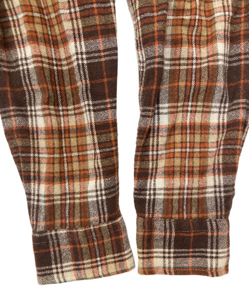 Sears（シアーズ）Sears (シアーズ) ウールチェックシャツ ブラウン サイズ:Ⅿの古着・服飾アイテム