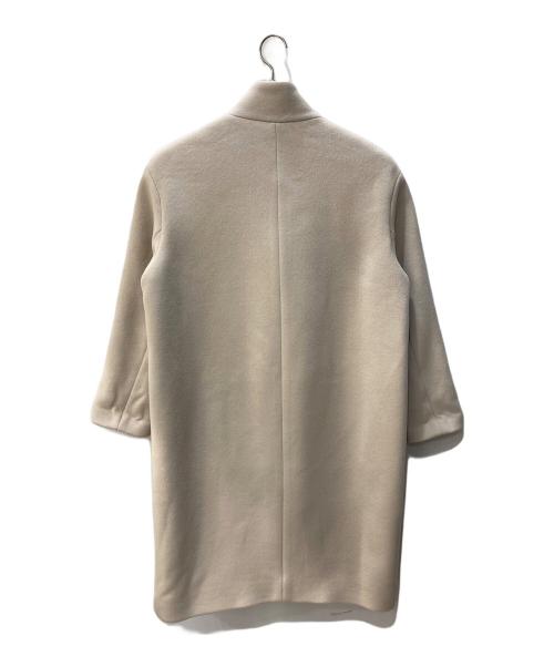 23区（ニジュウサンク）23区 (ニジュウサンク) ダブルクロスベロアスタンドカラーコート ベージュ サイズ:40の古着・服飾アイテム
