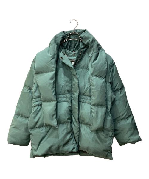 6(ROKU) BEAUTY&YOUTH（ロク ビューティーアンドユース）6(ROKU) BEAUTY&YOUTH (ロク ビューティーアンドユース) HOODED STOLE DOWN JACKET 黄緑 サイズ:38の古着・服飾アイテム