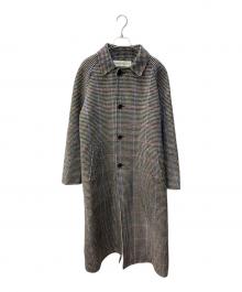 THE SHINZONE（ザ シンゾーン）の古着「千鳥格子柄ウールバルマカーンコート」｜グレー