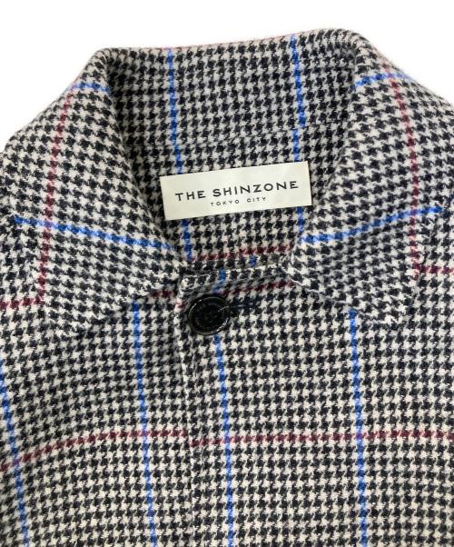 THE SHINZONE（ザ シンゾーン）THE SHINZONE (ザ シンゾーン) 千鳥格子柄ウールバルマカーンコート グレー サイズ:36の古着・服飾アイテム