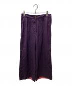 DRIES VAN NOTENドリスヴァンノッテン）の古着「シルクワイドパンツ」｜パープル×ブラウン