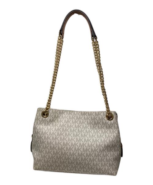 MICHAEL KORS（マイケル・コース）MICHAEL KORS (マイケル・コース) チェーンショルダーバッグ ホワイトの古着・服飾アイテム