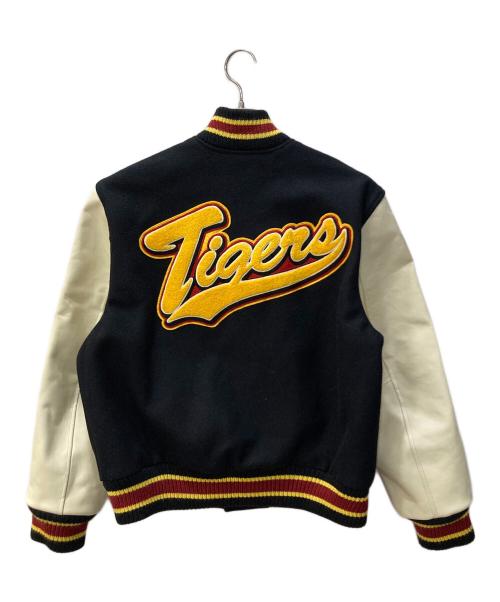 龍桜（リュウオウ）龍桜 (リュウオウ) レザー切替スタジャン ブラック サイズ:Ⅿの古着・服飾アイテム