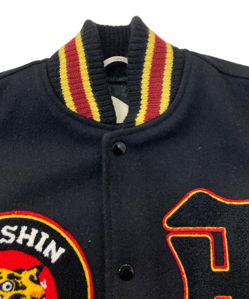 龍桜（リュウオウ）龍桜 (リュウオウ) レザー切替スタジャン ブラック サイズ:Ⅿの古着・服飾アイテム