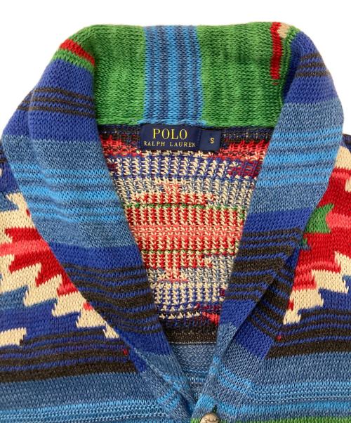 POLO RALPH LAUREN（ポロ・ラルフローレン）POLO RALPH LAUREN (ポロ・ラルフローレン) ネイティブ柄ショールカーディガン マルチカラー サイズ:Sの古着・服飾アイテム