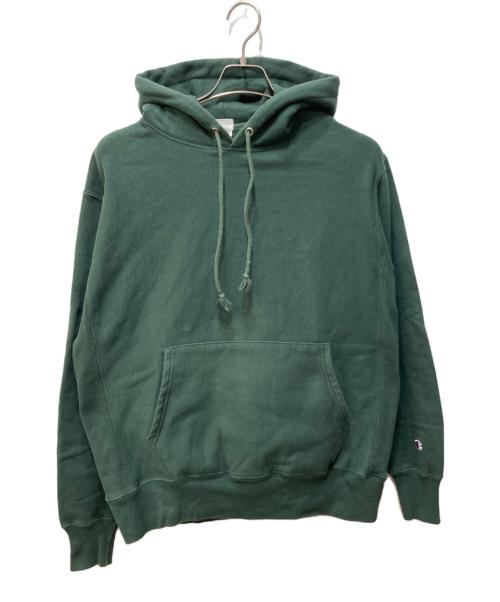 Champion REVERSE WEAVE（チャンピオン リバース ウィーブ）Champion REVERSE WEAVE (チャンピオン リバース ウィーブ) パーカー グリーン サイズ:Lの古着・服飾アイテム