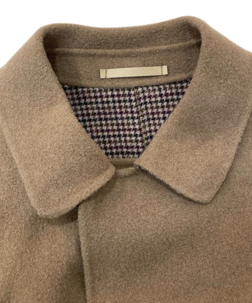 BEAUTY&YOUTH（ビューティーアンドユース）BEAUTY&YOUTH (ビューティーアンドユース) リバーチェック バルカラー コート ブラウン サイズ:Lの古着・服飾アイテム